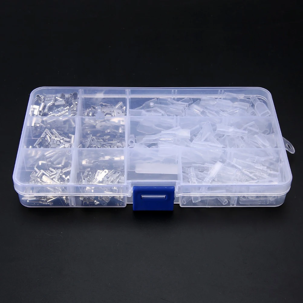 

270pcs Insulated Terminals Crimp Connectors Cable Lugs Quick Disconnect Electrical Kit Solderless Repair Home Vehicle Butt Ring