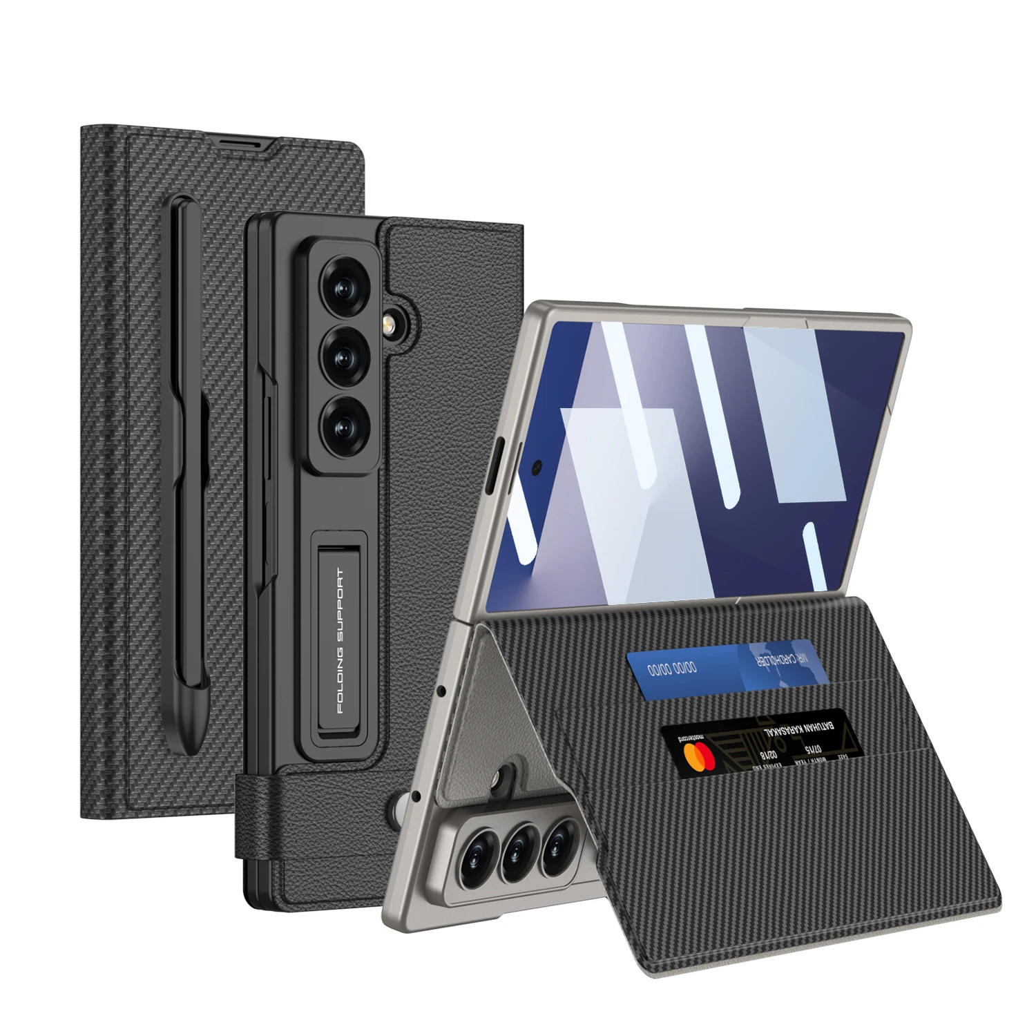 

For Samsung Galaxy Z Fold 7 Case Luxury PU Leather Card Wallet Stand Protective Back Cover Case For Samsung Z Fold 7 Phone Shell