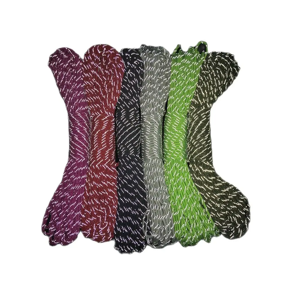 YOUGLE New 7 Core Strand 50 100FT Survival 550 Mil Spec III Reflective Parachute Cord Paracord