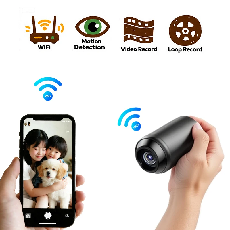 V720 mini câmera wi-fi 1080p hd micro cam espia detecção de movimento ir visão noturna monitor remoto móvel segurança esporte filmadora