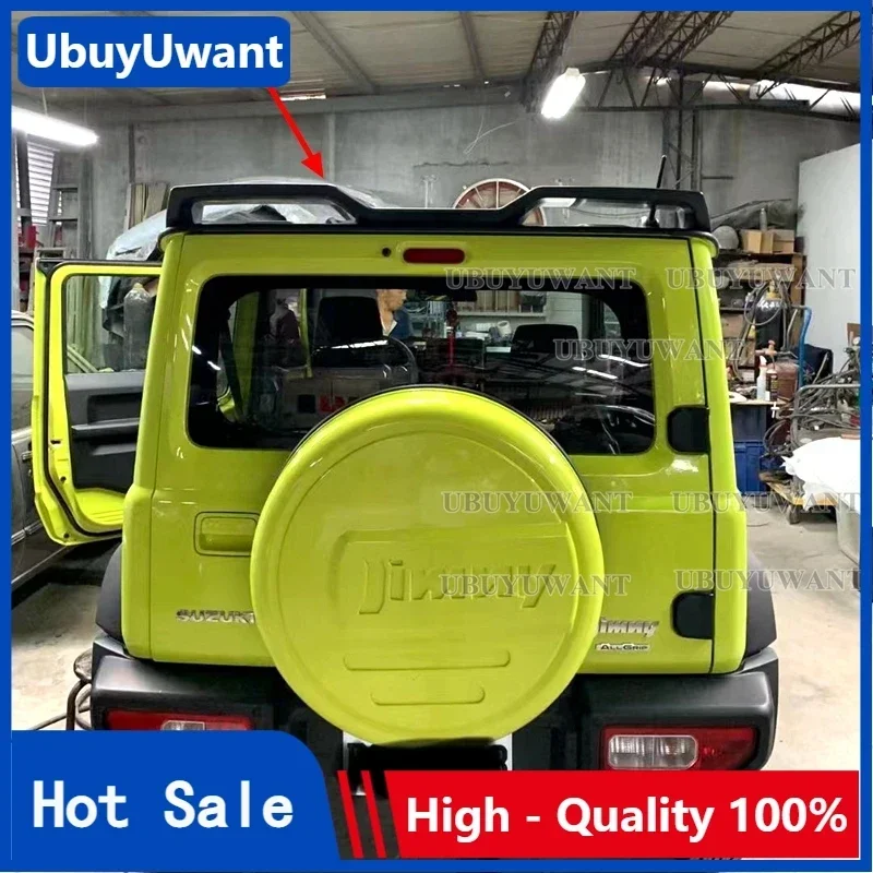 

Для Suzuki New Jimny 2019-2023 спойлер на крышу из АБС-пластика (без света) задний спойлер на крышу глянцевый черный комплект для украшения кузова автомобиля