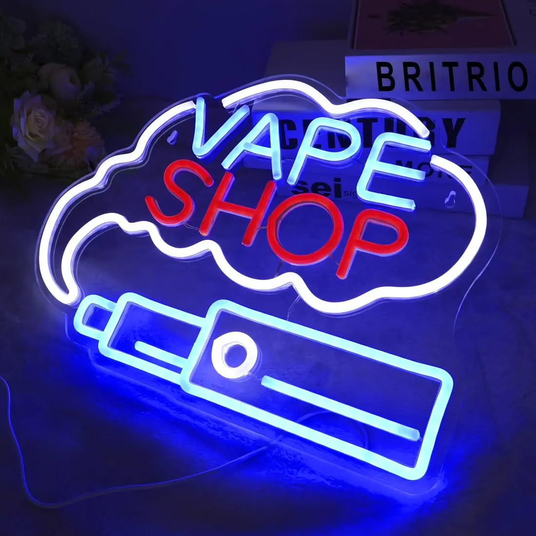 VAPE Shop Neon Sign LED Light USB Powered for Home Bar Wall Decor Man Cave Game Room Gift