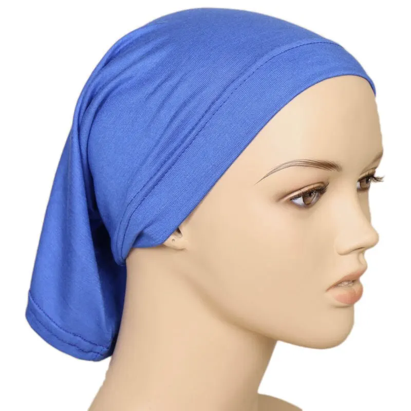 Modal Cotton Undercap Stretchy Hijab Plain Soft Bonnet Muslim Women Elastic Inner Hijabs Turban Islam Underscarf