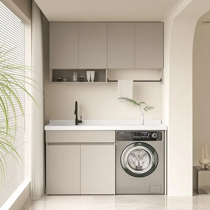 All aluminum honeycomb aluminum washing and drying integrated cabinet dryer balcony cabinet bathroom combination set washing