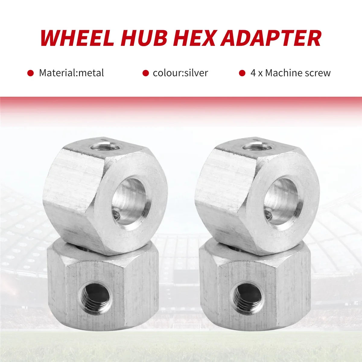 Adaptador hexagonal de cubo de rueda combinador de Metal, piezas de actualización de coche teledirigido, 4 piezas, 5mm a 12mm, para WPL D12 C14 C24 B14 B16 MN D90 D91