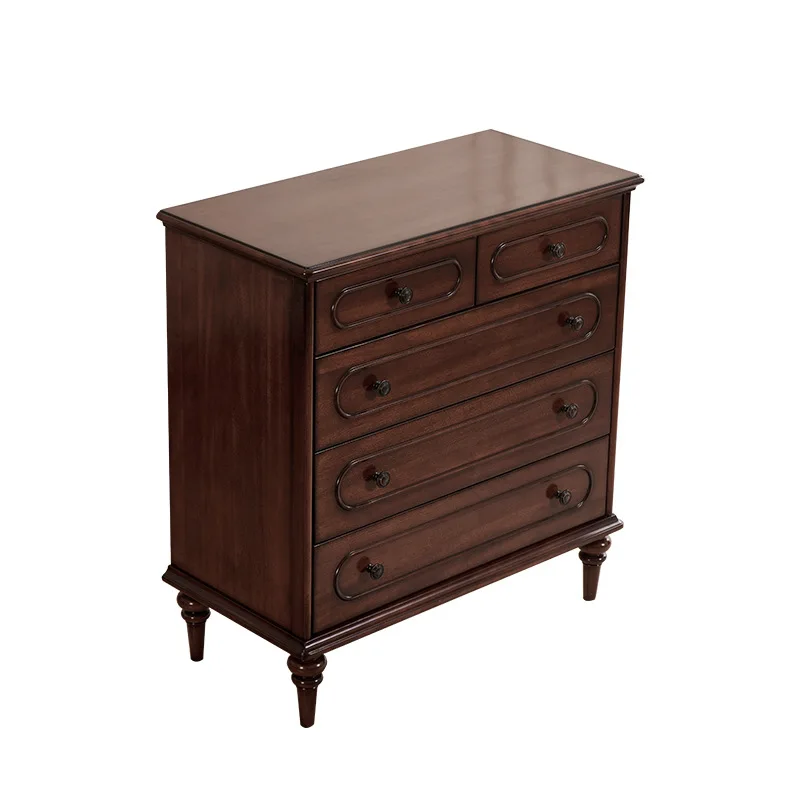 

French four-chest cabinet all solid wood antique chest cabinet living room bedroom locker