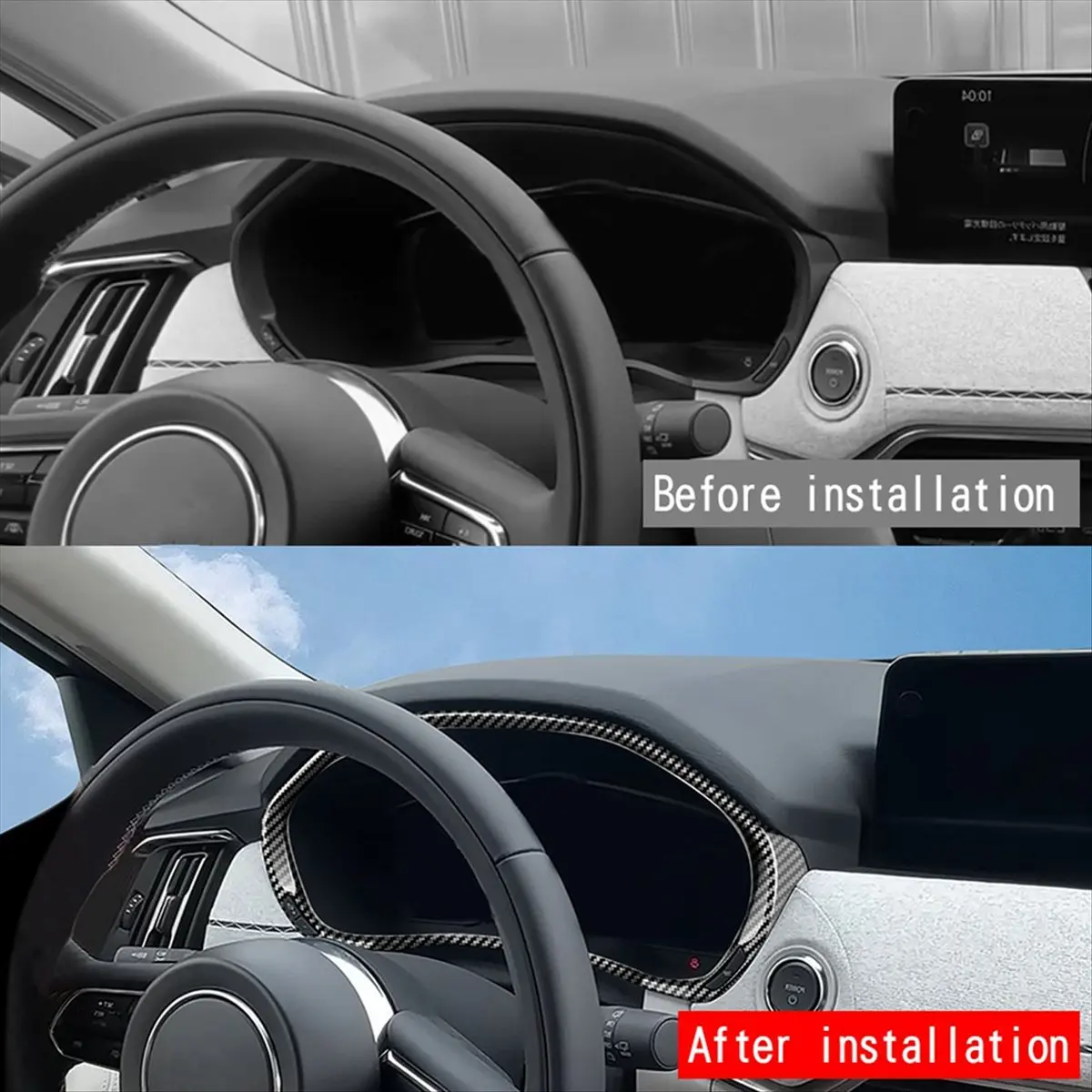 Super Sale LHD Car Accessories Front Dashboard Speevdometer Meter Strip Car Instrument Cover for Mazda CX-80 CX80 2024 2025