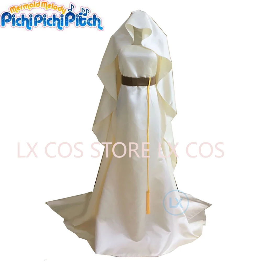 Anime Mermaid Melody Pichi Pichi Pitch Seira Cosplay Costume with veil Halloween For Women Girls Dress