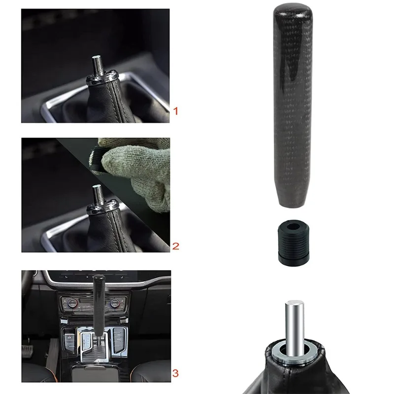 

Car modification accessories Carbon fiber gear head Wave stick head 18CM long gear head 13cm shift handle