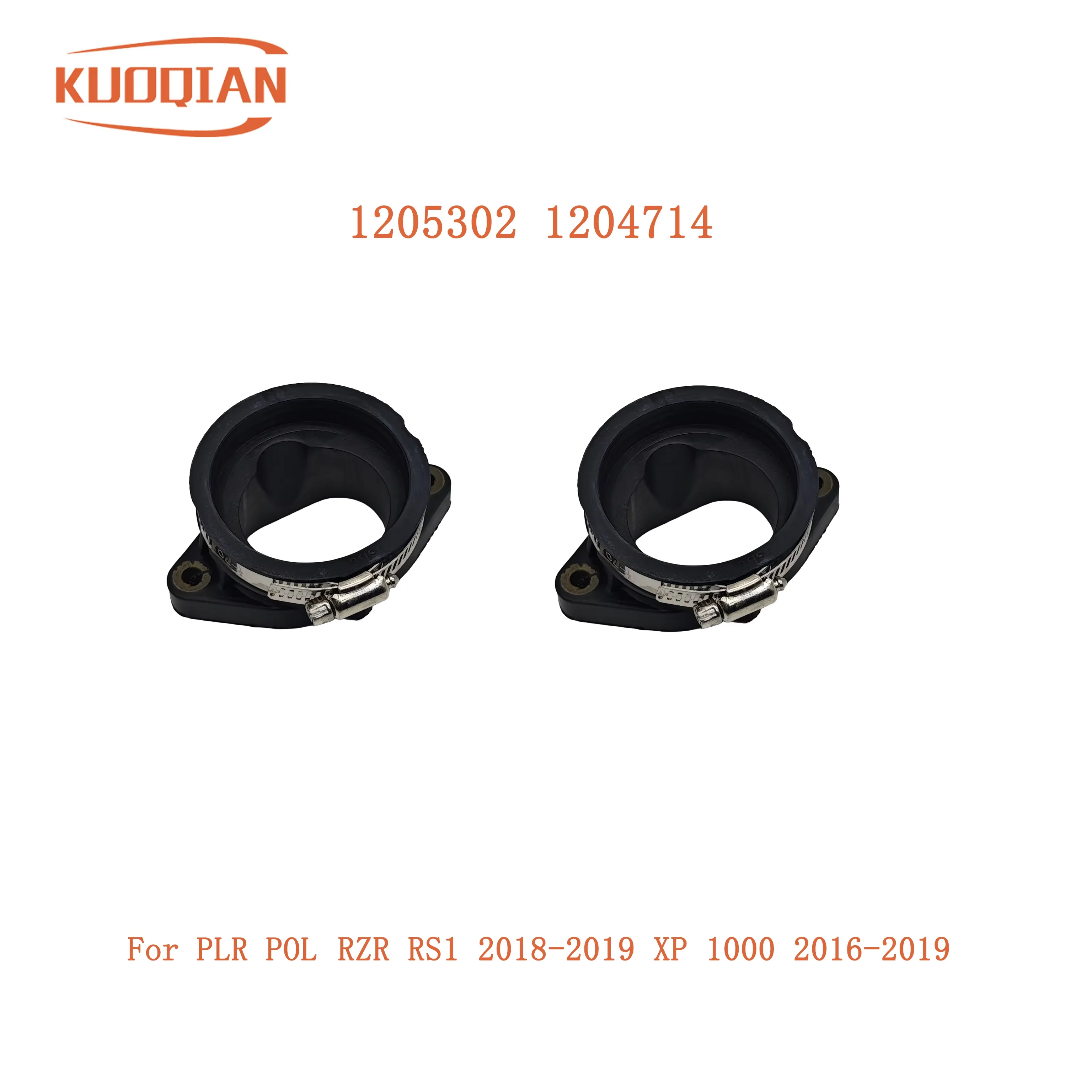 2PCS Carburetor Intake Manifold Rubber Interface Replace 1205302 1204714 For POL PLR RZR RS1 2018-2019 XP 1000 2016-2019