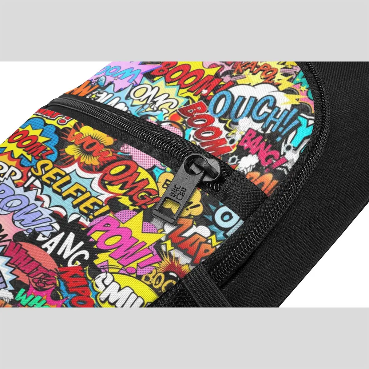 Fun Street Graffiti Comic Pop Art Chest Bag Men Sling Crossbody Backpack Chest Bag Traveling Hiking Daypack Shoulder Bag