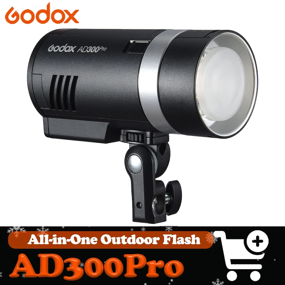 

Вспышка Godox AD300Pro HHS All-in-One для уличной съемки, 1/8000 с, 3000K-6000K, со светодиодной модуляционной подсветкой для видеосъемки и создания фильмов