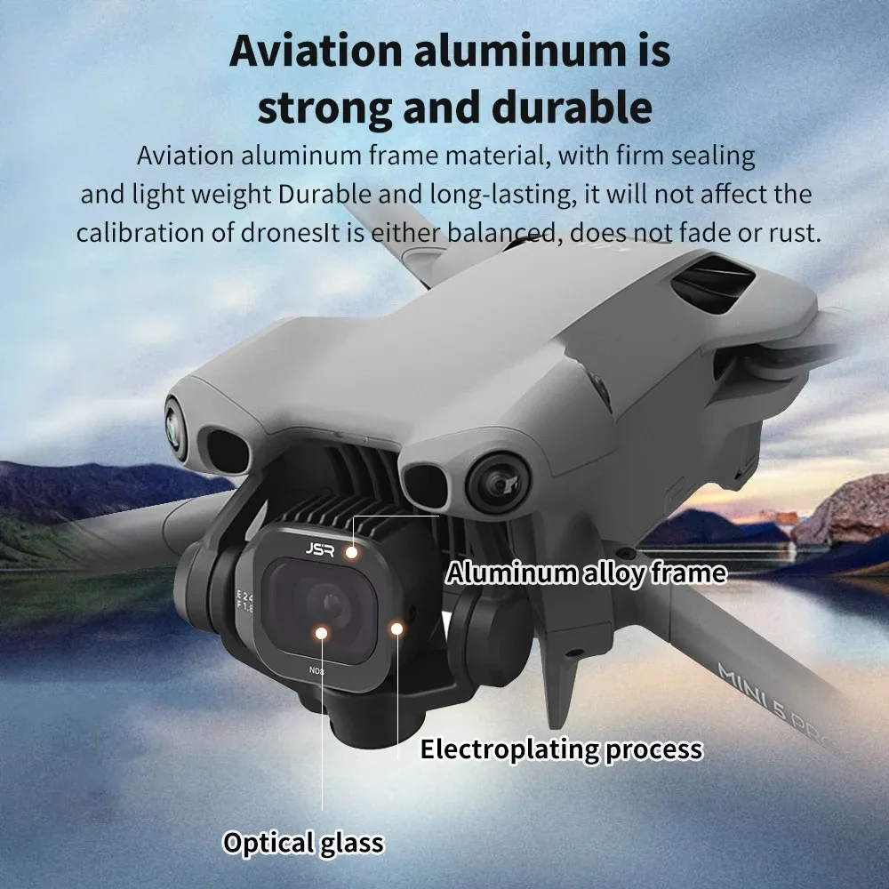 مجموعة مرشحات العدسة Fo DJI Mini 5 Pro Drone 1/4 Black Mist UV CPL مرشح ليلي طبيعي ND8/16/32/64/128 ND مجموعة مرشحات