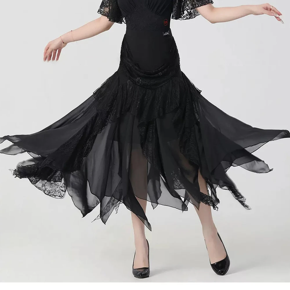 

Elegant Ballroom Dance Skirts Costumes Women Standard Performance 2025 New Modern Waltz Competition Dancewear Clothes