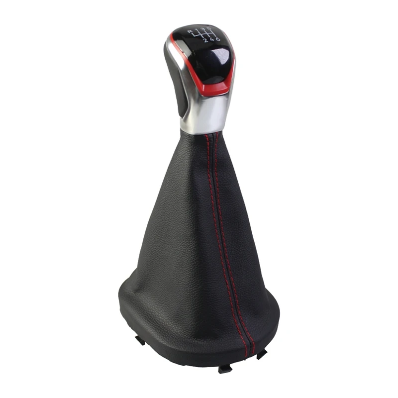 Super Sale For VW Touran Caddy (2003-2011) New Gear Shift Knob MT 6 Speed with Gaiter Boot Cover