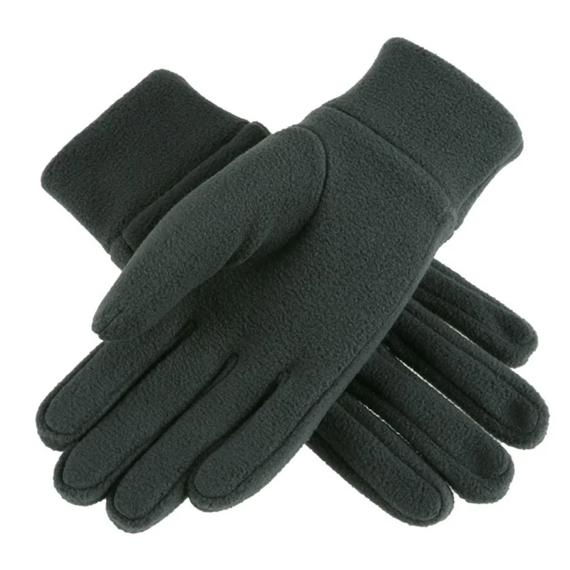 Winter Polar Fleece Thermal Gloves Men\'s Women Outdoor Thicken Warm Cold Gloves Windproof Cycling Skiing Glove Black Mittens