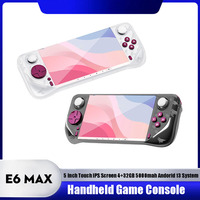 E6 MAX Handheld Game Console 5 Inch Touch IPS Screen 4+32GB 5000mah Andorid 13 System Support 5G Wifi TV Video Game Console