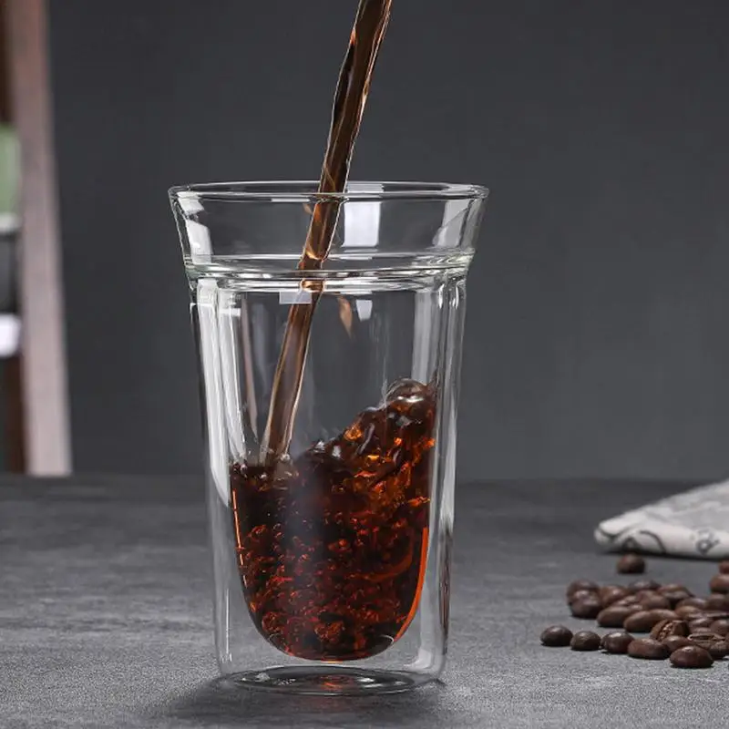 Glass Mugs Double Wall Glass Mug Double-layer Glass Mug Coffee Cup Mug Gift 120/180/220ml