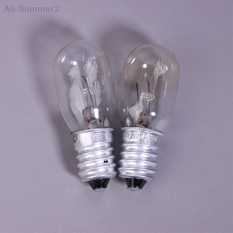 2Pcs E14 15W High Temperature Resistant Refrigerator Bulb Microwave Oven Replacement Light Toaster/Steam Bulb Light