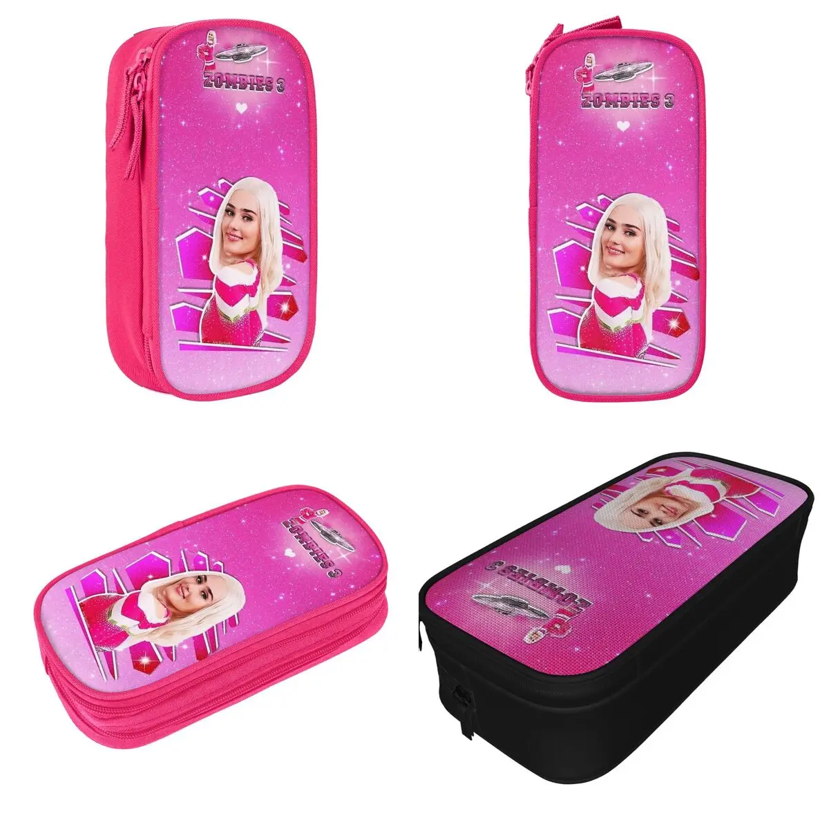 Zombies 3 Addison Super Pink Girl Glitter Astuccio Portapenne Borse Ragazza Ragazzo Grande portaoggetti Studenti Regali scolastici Astuccio