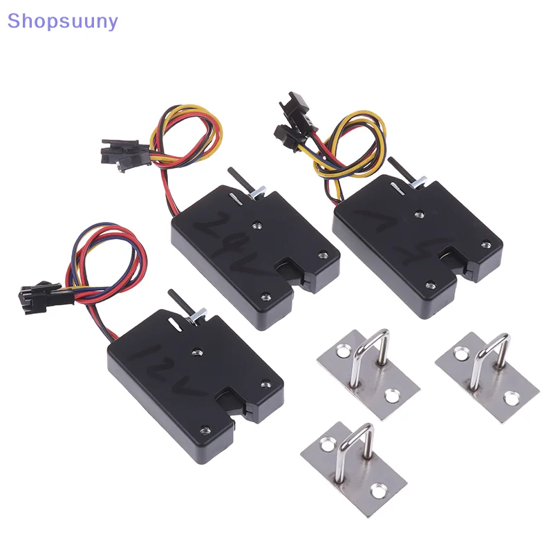 [SU]DC 5V 12V 24V Mini Small Electric Control Cabinet Door Lock Cabinet Lock Locker Drawer Lock Electronic Lock Access Control