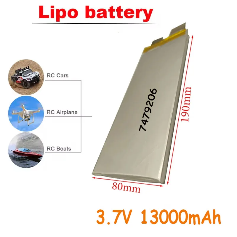 3.7V 13000mAh High Rate Discharge 8C 96A Lipo Battery for Scooter Toy Models Drone Automobile Ignite Model Airplane Lithium Cell