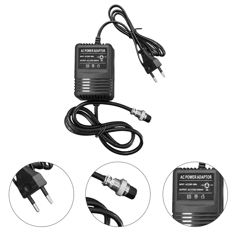 Adaptor Daya F4 15V Mixer Konsol Mixer Catu Daya Adaptor AC Konektor 3-Pin