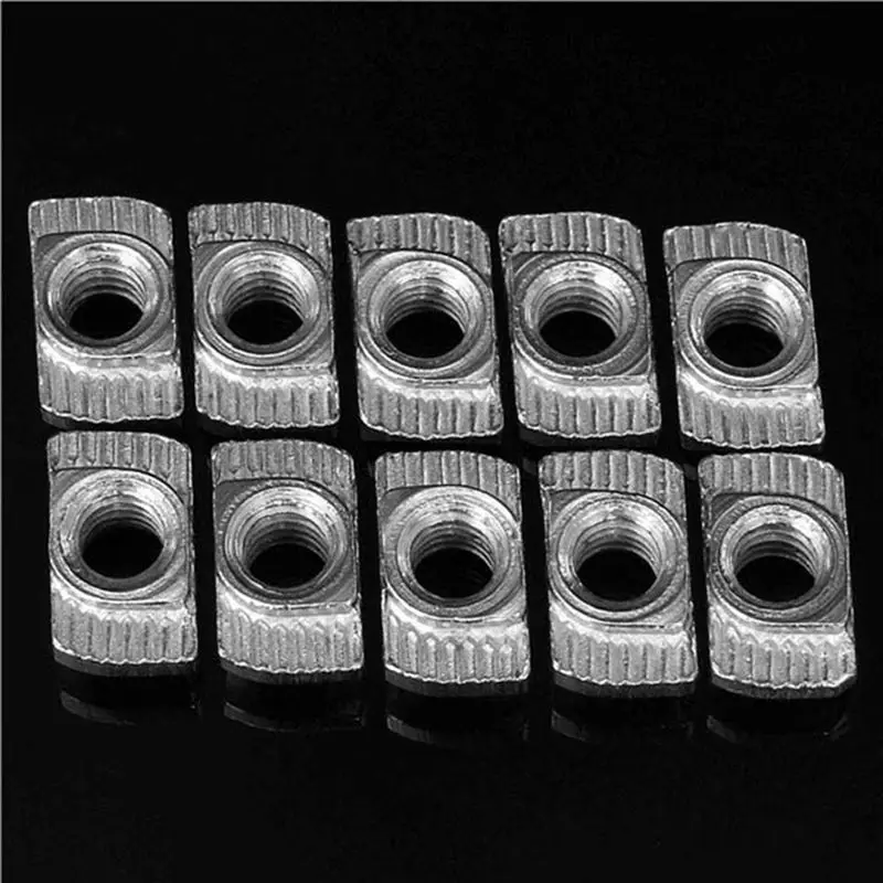 A7THK-400 Pcs M5 Hammer Nut Carbon Steel Aluminum Connector T Fastener Sliding Nut