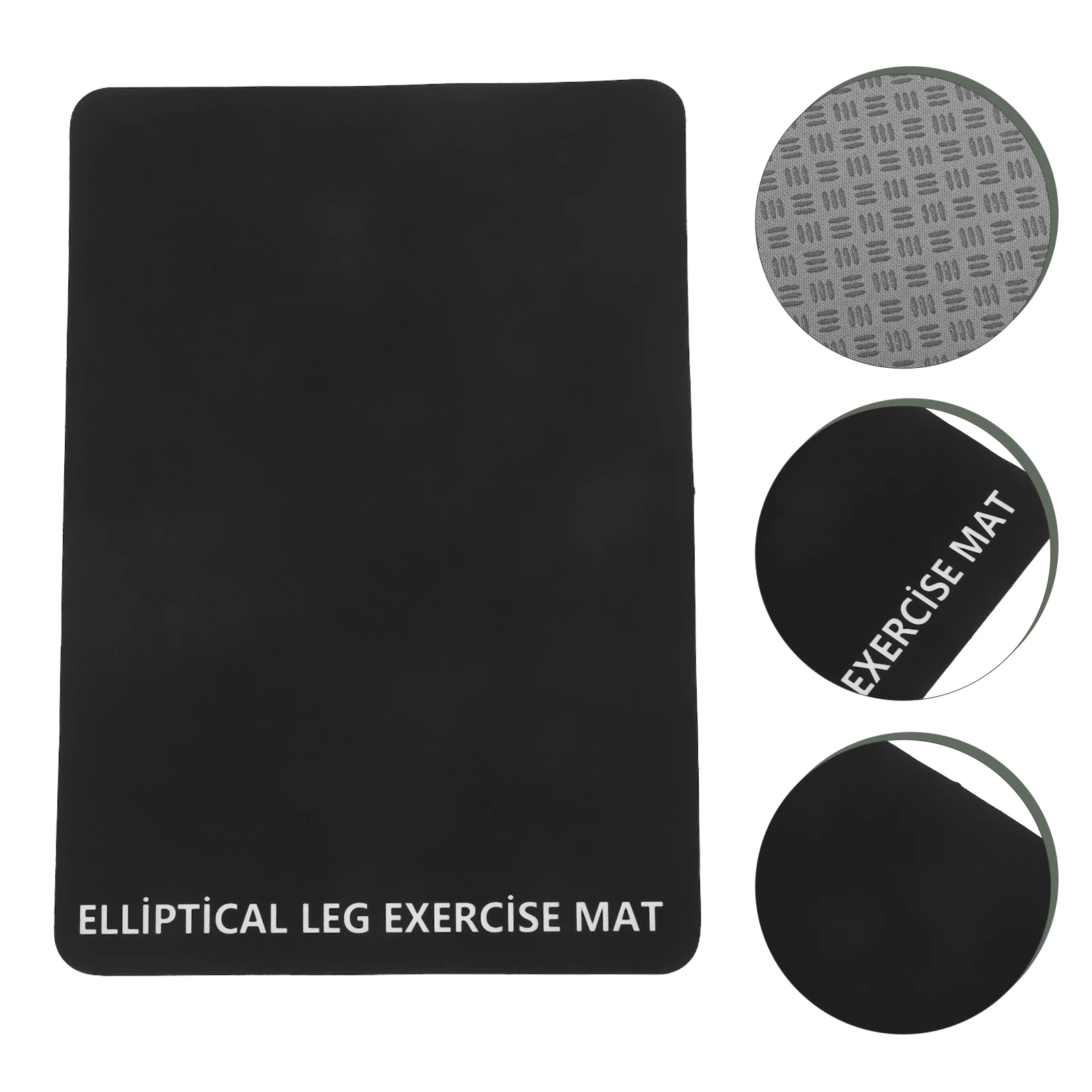 

Black Non- Treadmill Shock-Absorbing Pad Noise Reducing Anti- Workout Mat for Home Gym
