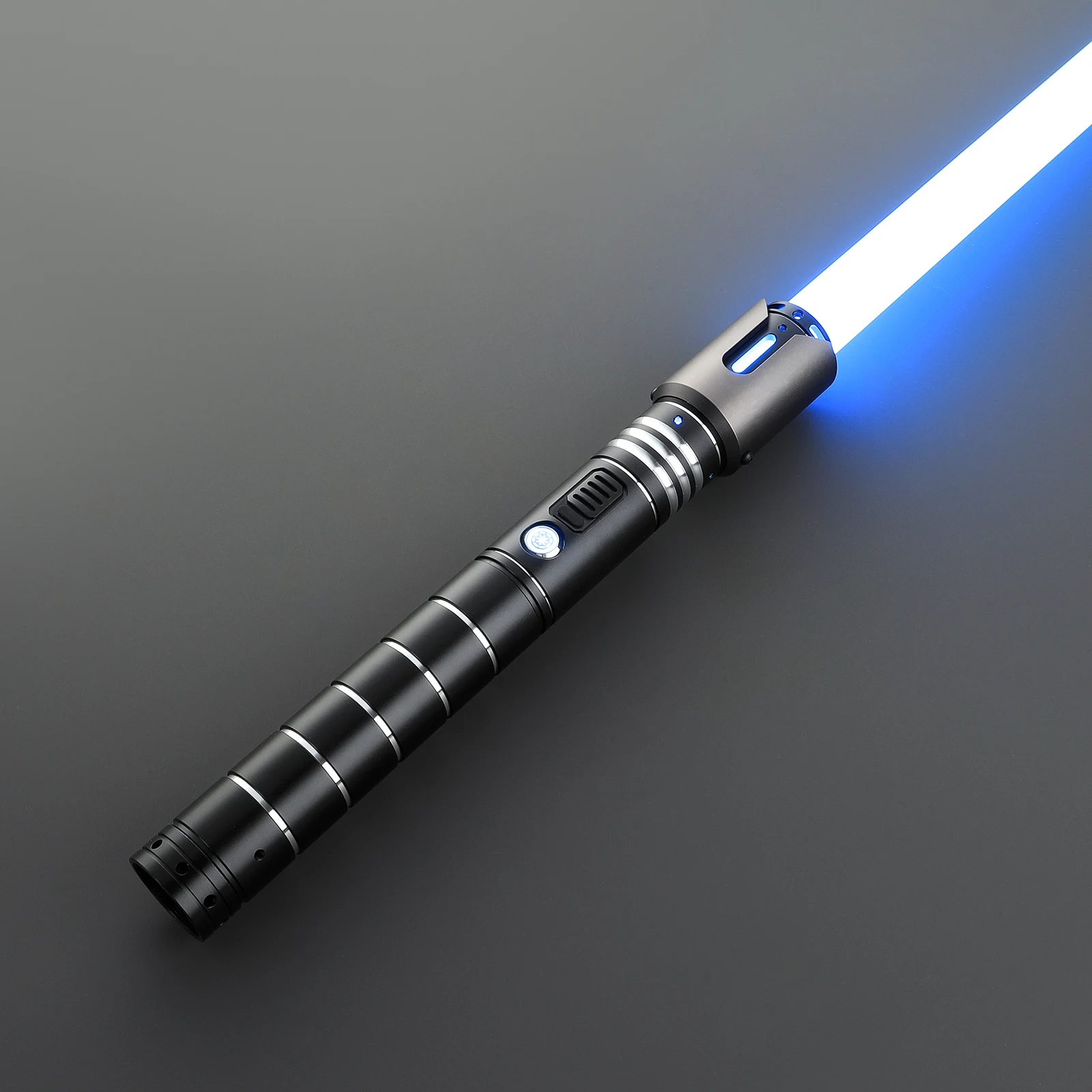 

DamienSaber Heavy Dueling Lightsaber Sensitive Smooth Swing Bluetooth Light Sabers Metal Hilt Motion Control with 34 Sound Fonts