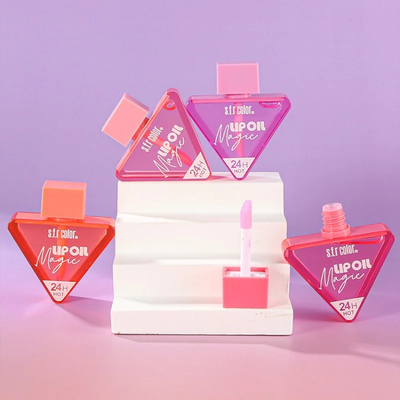 4 ألوان هلام ترطيب زيت الشفاه الشفاف الشفاه الصقيل طبطب التقشير أحمر الشفاه السائل للحصول على شفاه ناعمة وكاملة #4