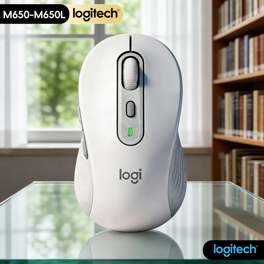 Logitech M650/M650L Ergonomic Wireless Mouse Dual Mode Communication Link Remap Assign Buttons Stable 10 Meter Signal