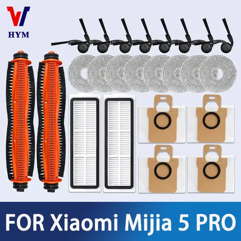 For Xiaomi Robot Vacuum 5 PRO/  OV21CN Accessories Main Side Brush Mop Cloth HEPA Filter Dust Bag Replacement Spare Parts