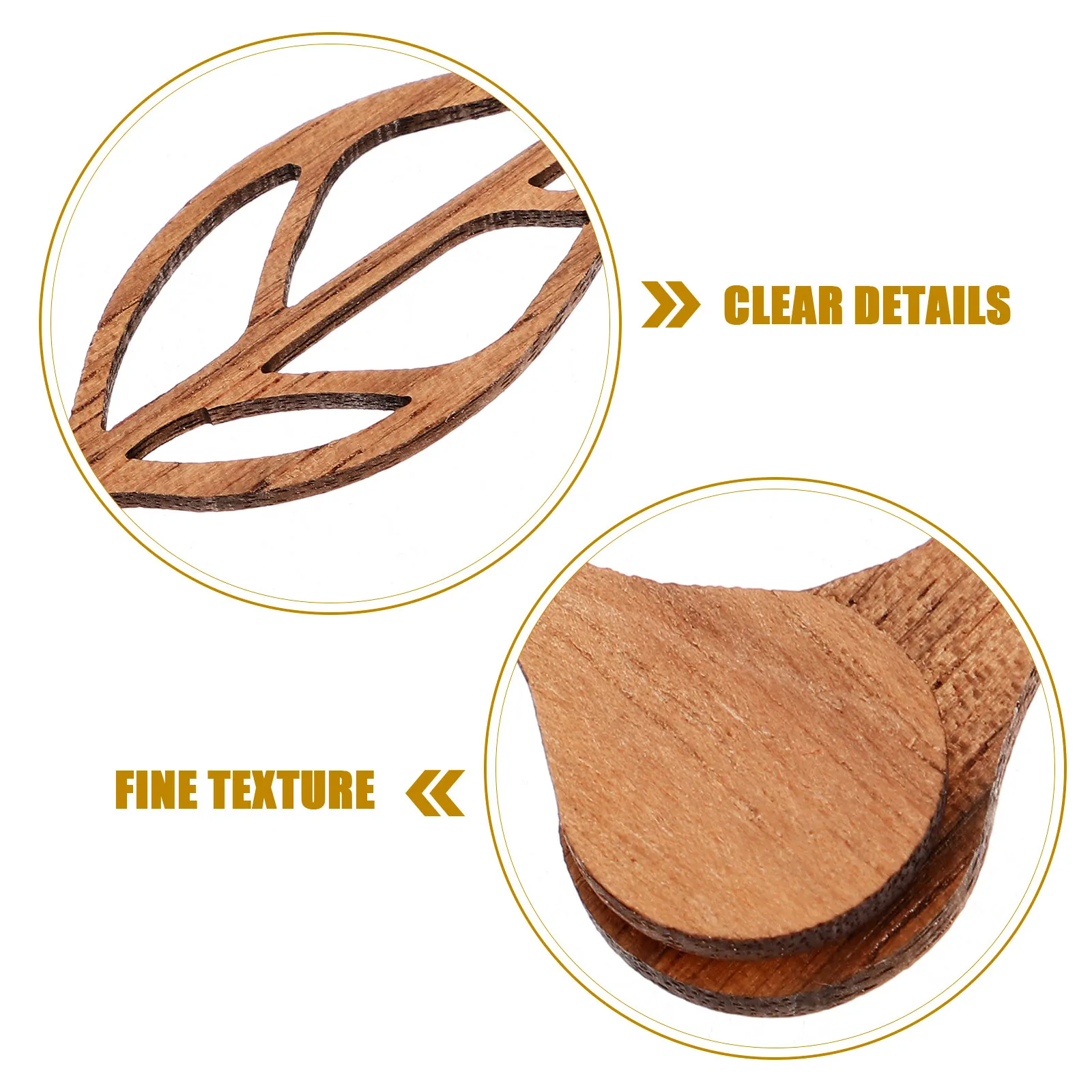 2Sets Wooden Clock Pointers Suitable for Most Clocks Easy Installation Lightweight Non- Clock Parts Elegant Decorative