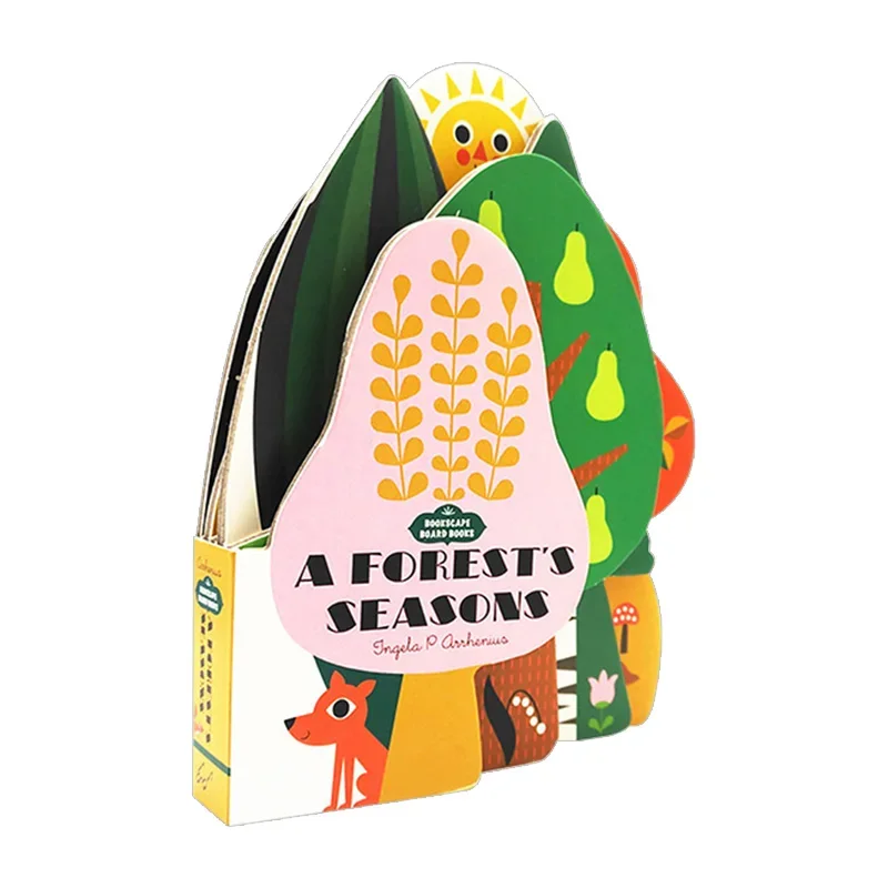 

Книги-наборды «Лесные сезоны», детские книги для детей 1 2 3 лет, английская книжка с картинками, 9781452174945