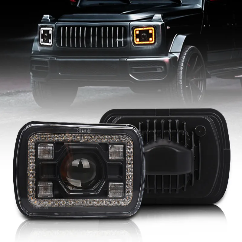 

5X7 Inch Square Led Headlight 50W Auto Lighting System For Car