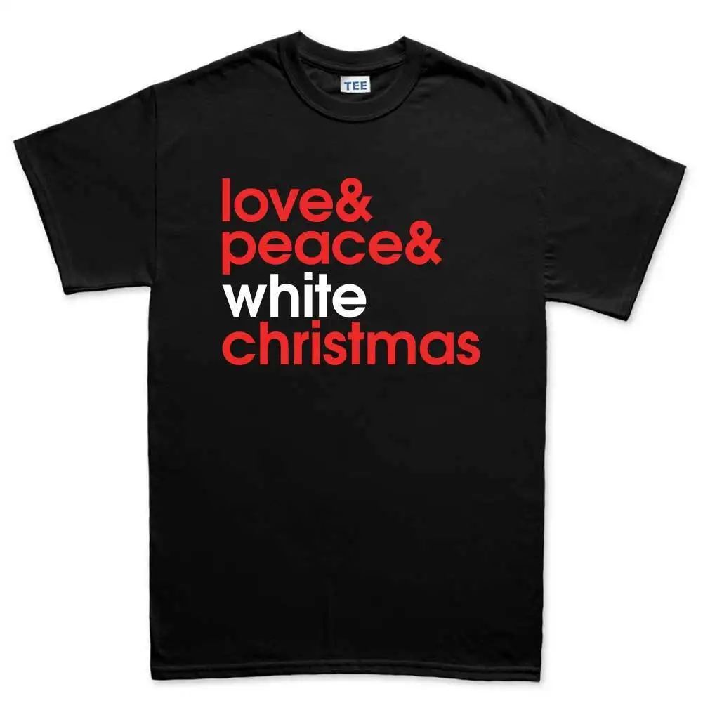 

Love White Christmas Xmas Gift New Tree Mens T shirt Tee Top T-shirt