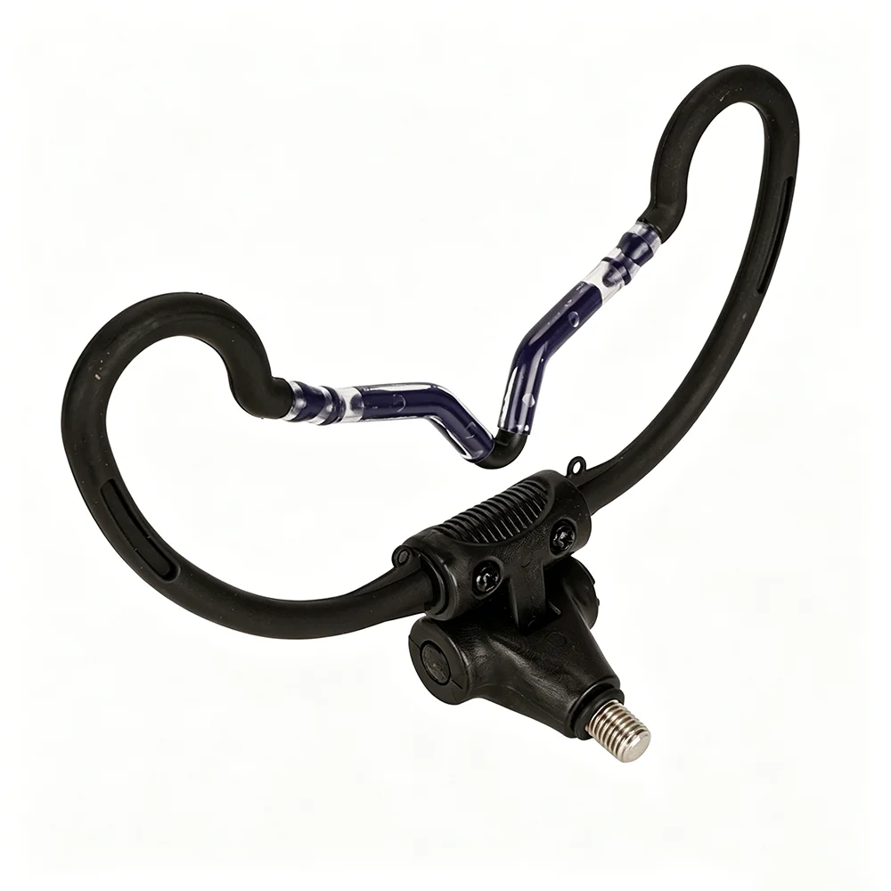 HIRISI U-Shaped Carp Fishing Rod Rest 360° Adjustable with Flexible Anti-Collision Tube 3/8 Thread Fishing Bank Stick for Anglin