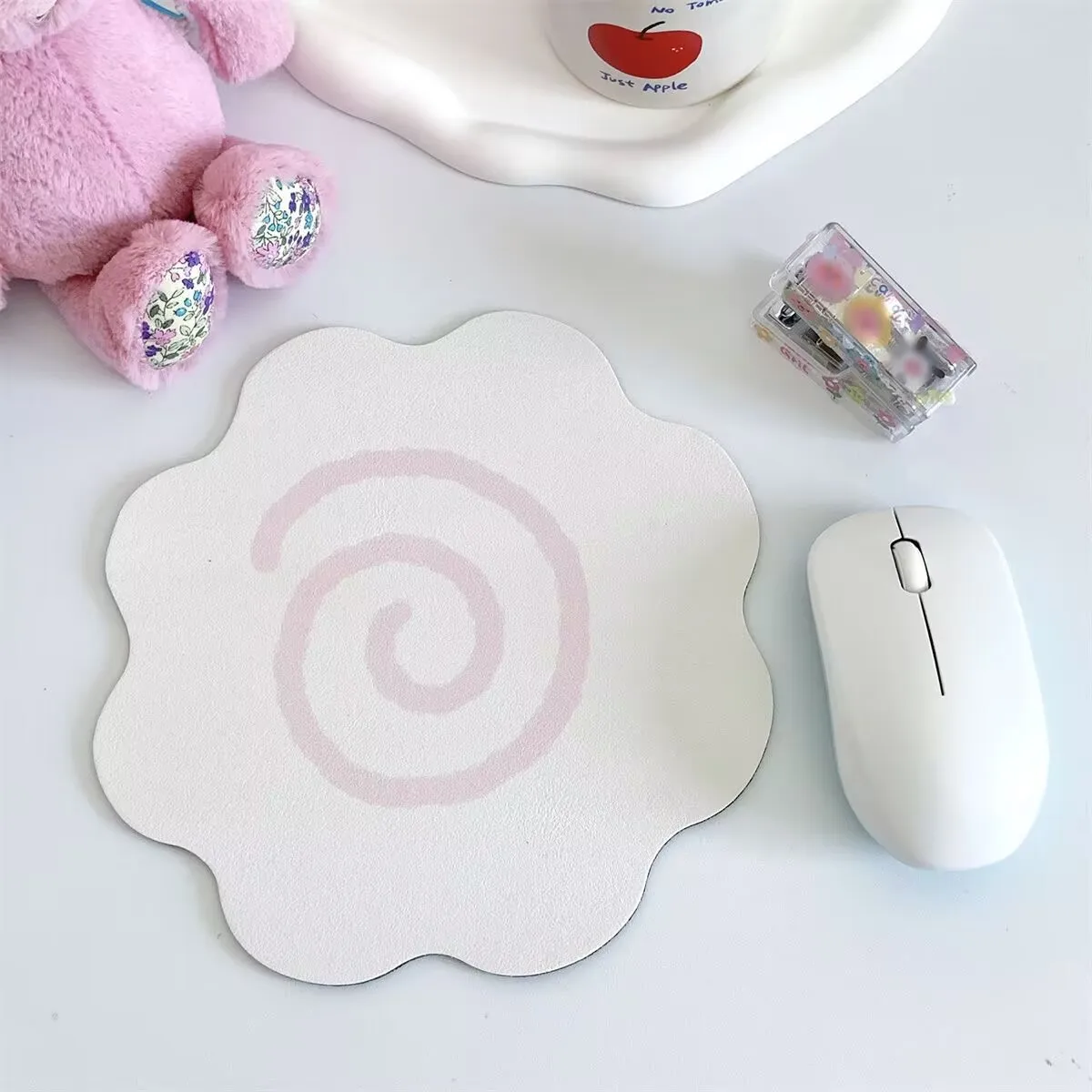 Japanisches Fischbrett-Mauspad im niedlichen Ins-Stil, Lederunterlage, wasserdichte Schreibtischunterlage, Büro- und Studierzimmer-Computer-Tastaturunterlage, Deko