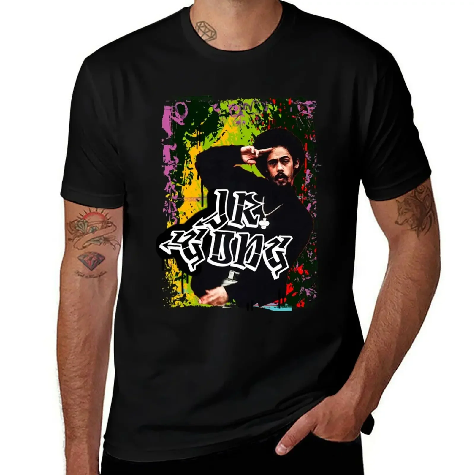 jr gong print marley T-Shirt custom t-shirts fashion shirts sublime t shirts for men graphic