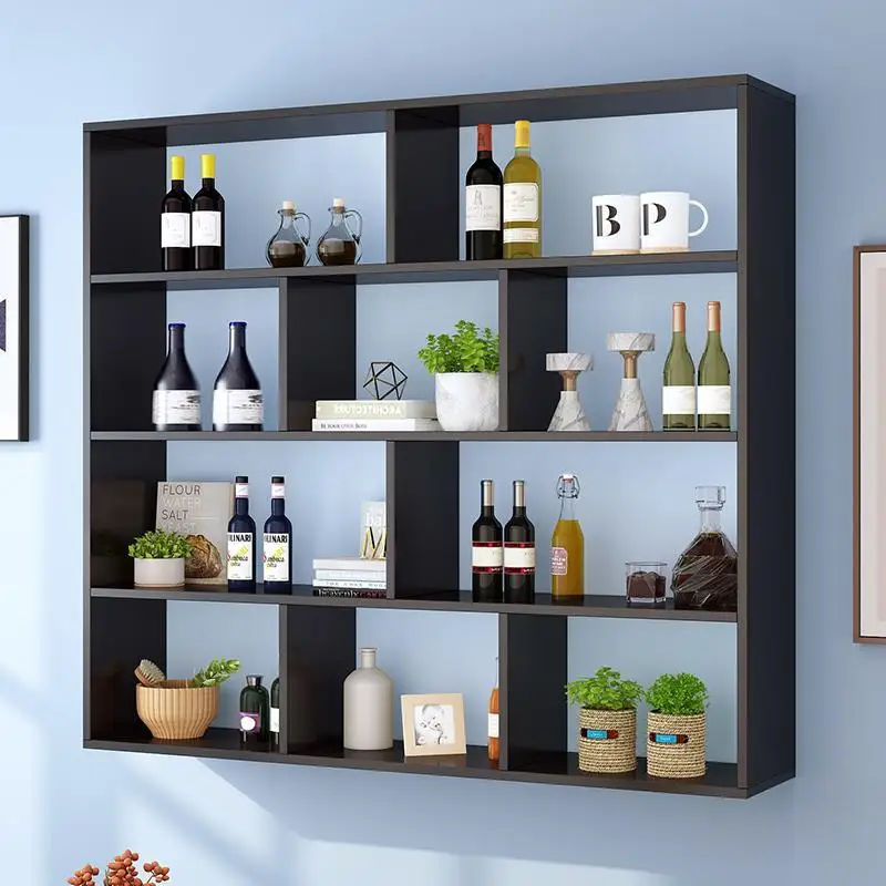 Wall-Mounted Dining Room Home Wine Rack Bar Furniture Shelves Hanging Wine Rack Creative Multi-Layer Rack Modern Wine Cabinet