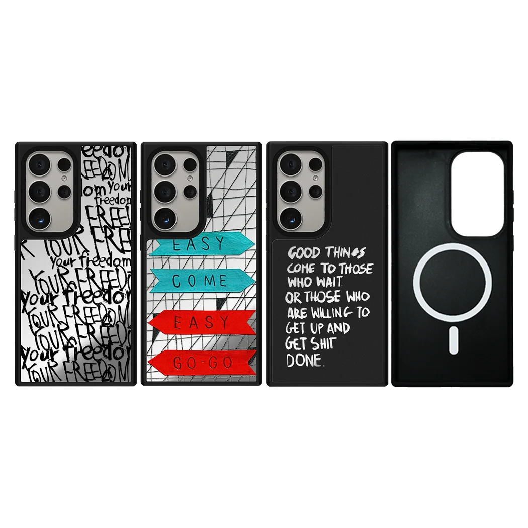 

Easy Come Easy Go Mirror Magnetic Case for Samsung Galaxy S23 S24 S25 Ultra S25+ Plus Protective Shell