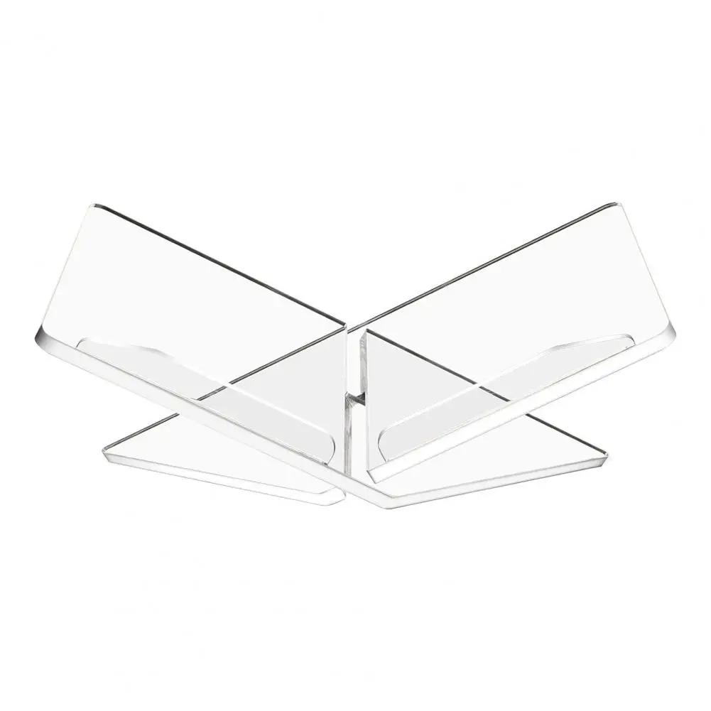 Soporte de exhibición de acrílico para cocina, estantería elegante de acrílico en forma de X, soporte para libros, exhibición elegante de manos libres para la cocina del hogar