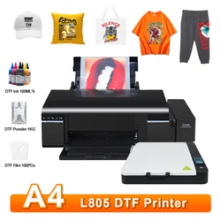 A4 DTF Printer Machine A4 For Epson L805 DTF T-shirt Printing Machine For Clothes Textile T-shirt Print A4 DTF Transfer Printer