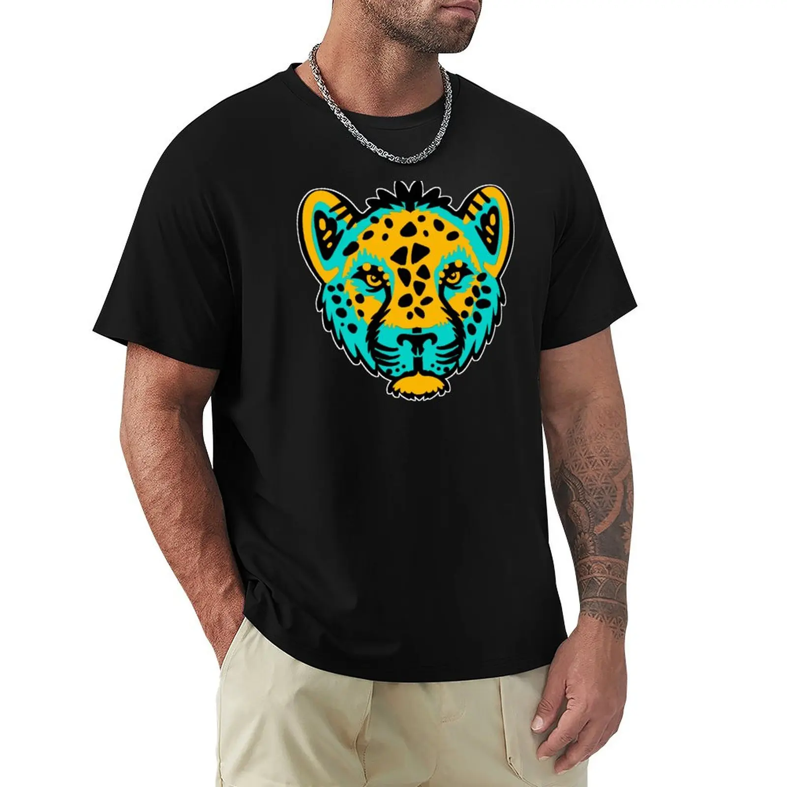 

Leopard T-Shirt Basic Casual Short Sleeve Cotton Shirt
