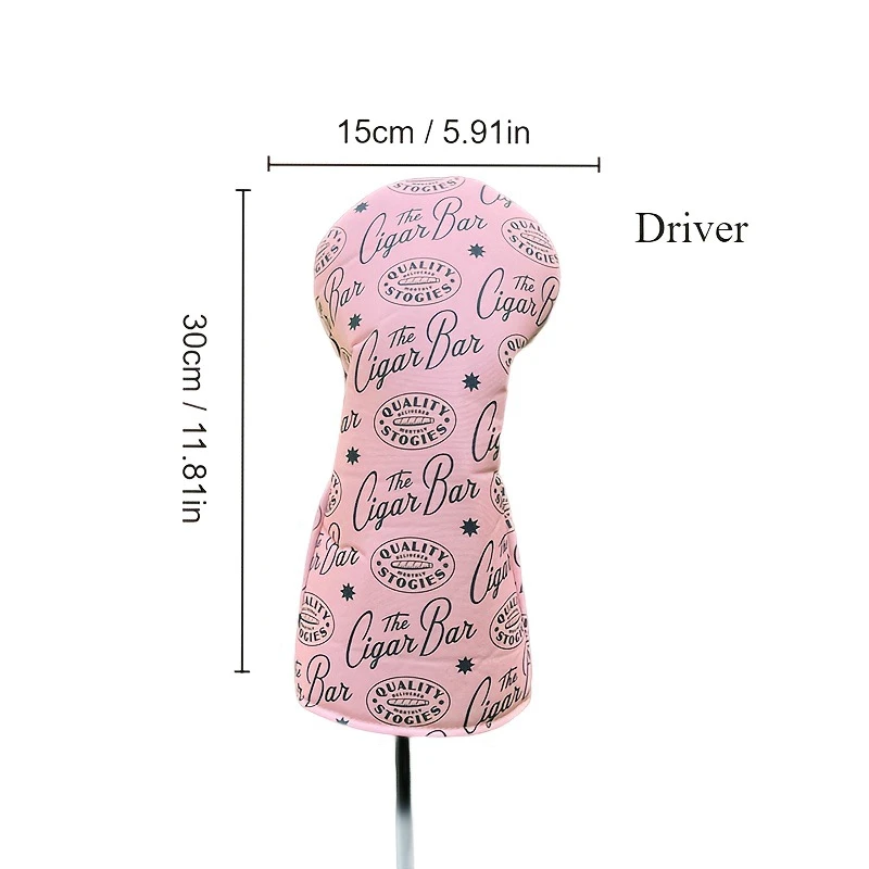 Pink Monogrammed Golf Club Covers for Women, 1 Wood Head Covers, Golf Driver Covers