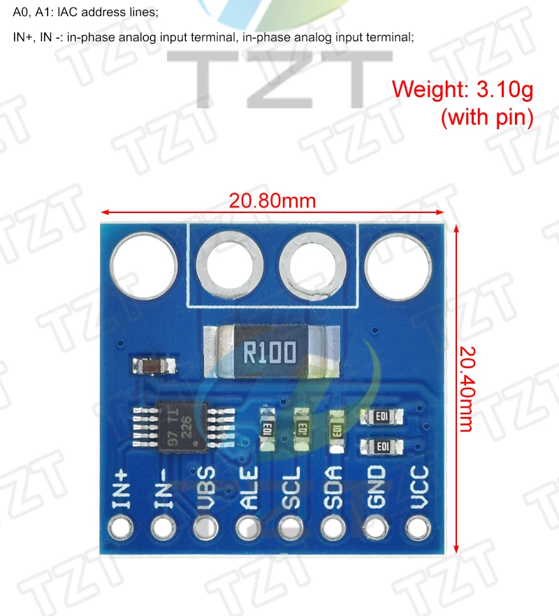 1/3/5PCS INA226 IIC I2C interface Bi-direktionale strom/Power überwachung sensor modul Für Arduino – Detail 2