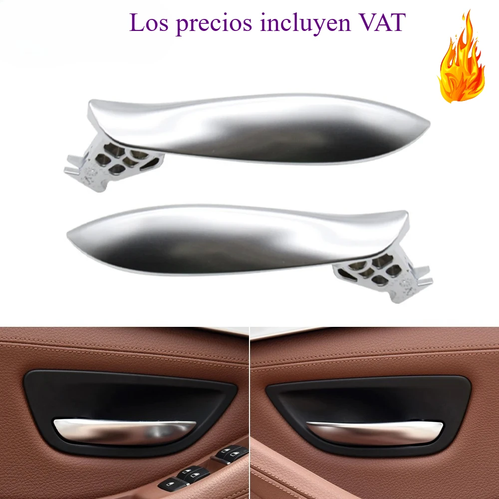 

Pair Chrome Interior Door Handle for BMW 5 Series F10 F11 F18 520i-535i 2010-2017, Left Right Set