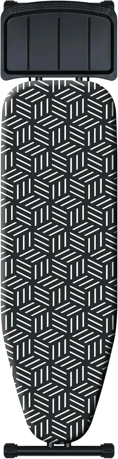 

Adjustable Height Foldable Ironing Board, Heavy Duty Metal with Heat Resistant Cover, Full Size 43x13 Inches Space Saver Design