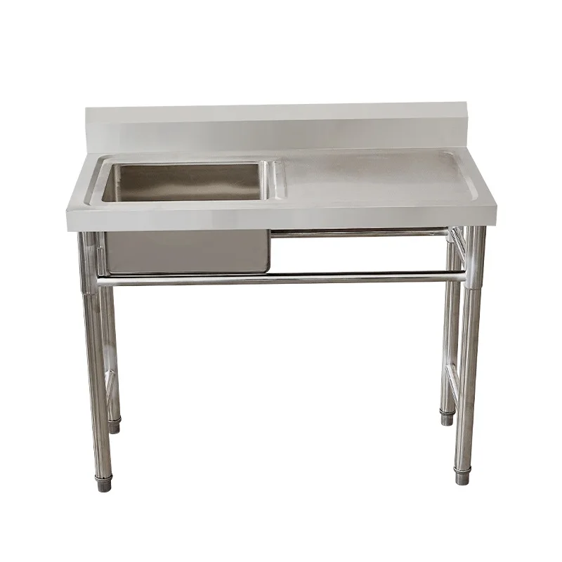 

304/201 Commercial stainless steel sink with platform Thickened and deepened sink Canteen thawing pool Vegetable basin